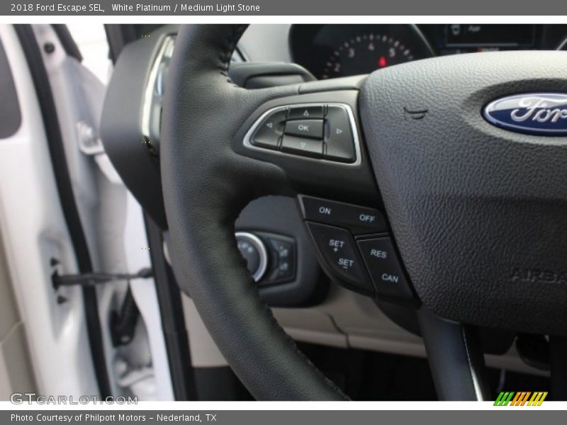 White Platinum / Medium Light Stone 2018 Ford Escape SEL