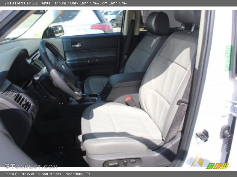 White Platinum / Dark Earth Gray/Light Earth Gray 2018 Ford Flex SEL
