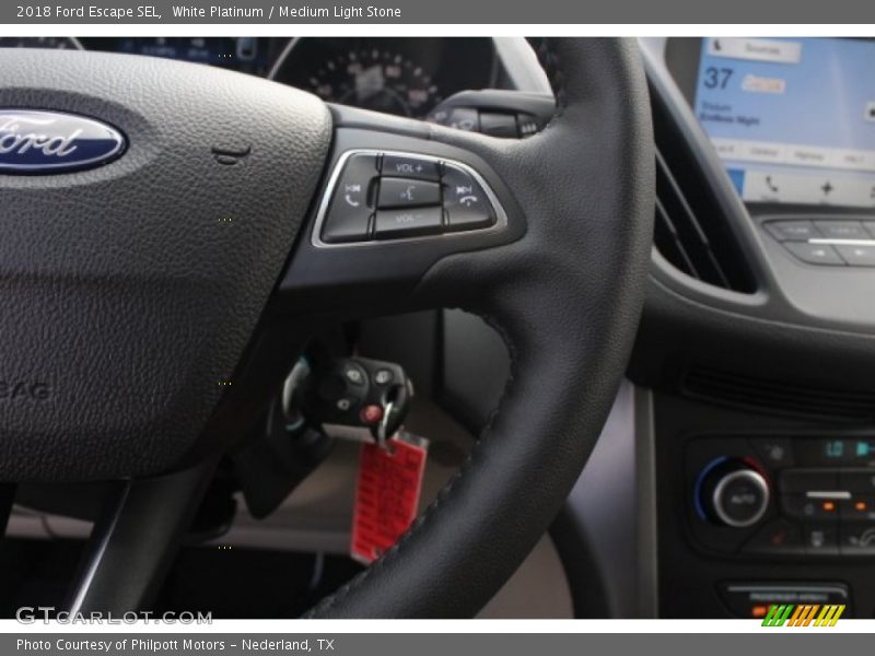 White Platinum / Medium Light Stone 2018 Ford Escape SEL