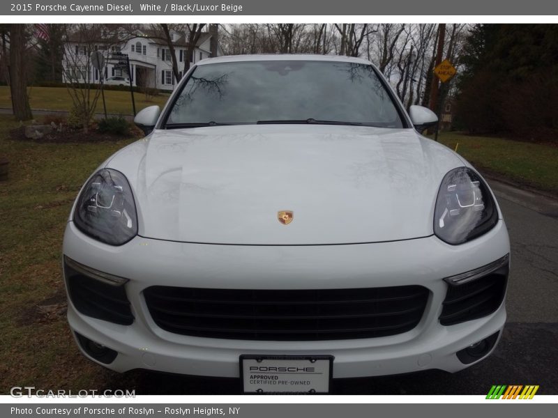 White / Black/Luxor Beige 2015 Porsche Cayenne Diesel