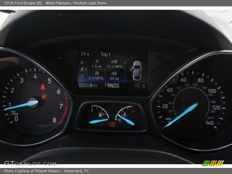 White Platinum / Medium Light Stone 2018 Ford Escape SEL