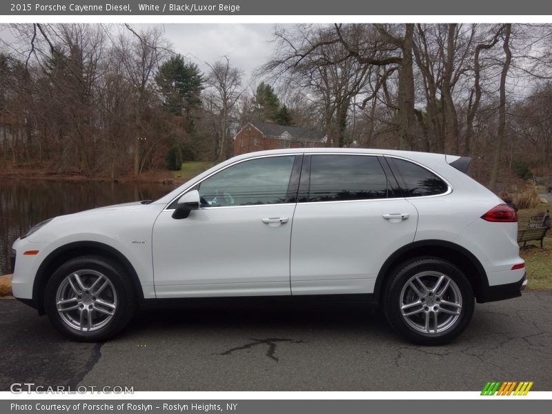 White / Black/Luxor Beige 2015 Porsche Cayenne Diesel