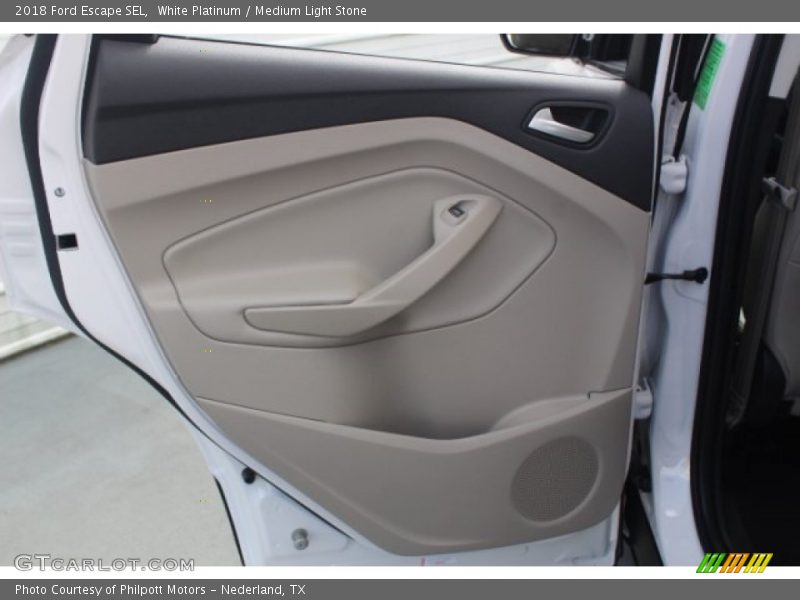 White Platinum / Medium Light Stone 2018 Ford Escape SEL