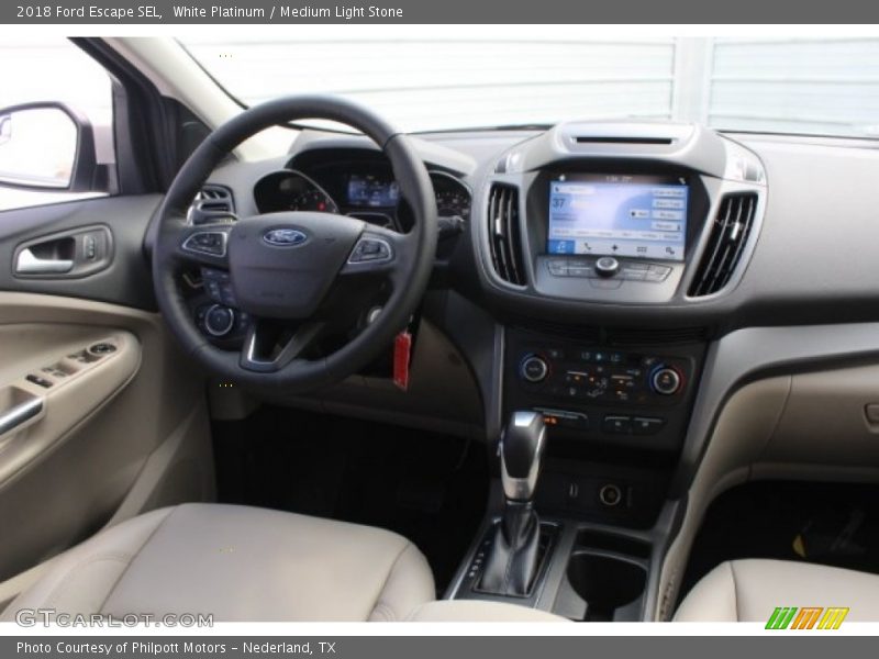 White Platinum / Medium Light Stone 2018 Ford Escape SEL