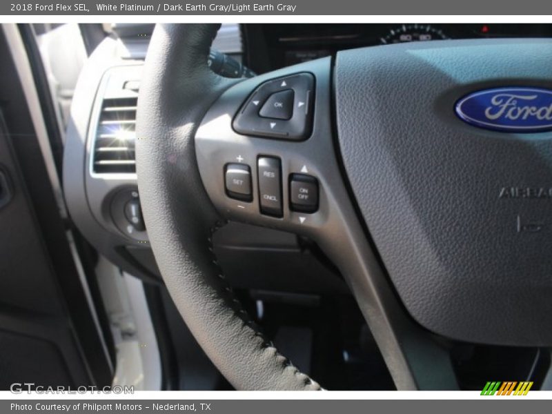 White Platinum / Dark Earth Gray/Light Earth Gray 2018 Ford Flex SEL