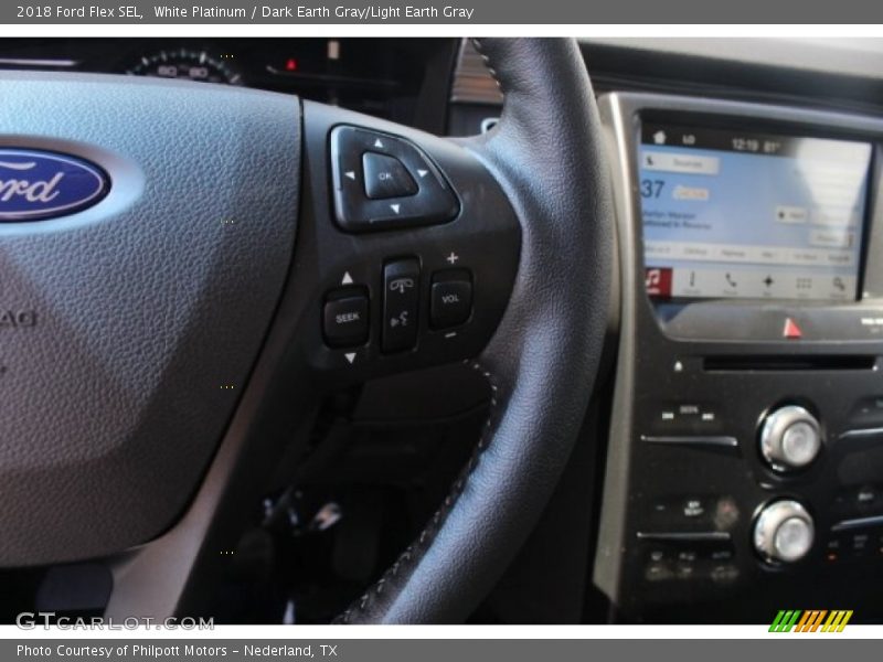 White Platinum / Dark Earth Gray/Light Earth Gray 2018 Ford Flex SEL