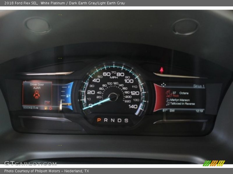 White Platinum / Dark Earth Gray/Light Earth Gray 2018 Ford Flex SEL