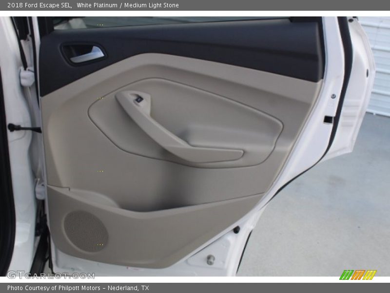 White Platinum / Medium Light Stone 2018 Ford Escape SEL