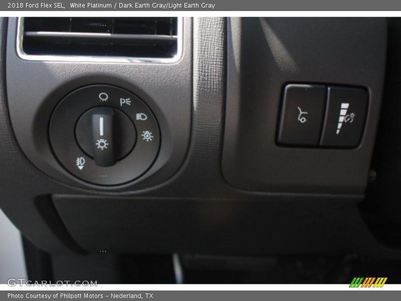 White Platinum / Dark Earth Gray/Light Earth Gray 2018 Ford Flex SEL