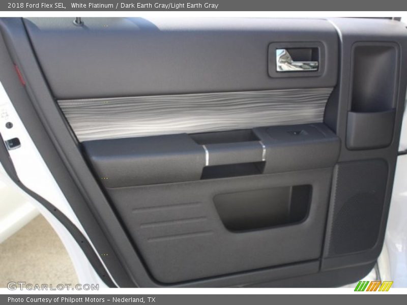 White Platinum / Dark Earth Gray/Light Earth Gray 2018 Ford Flex SEL