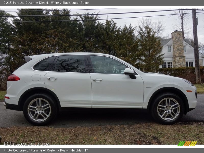 White / Black/Luxor Beige 2015 Porsche Cayenne Diesel