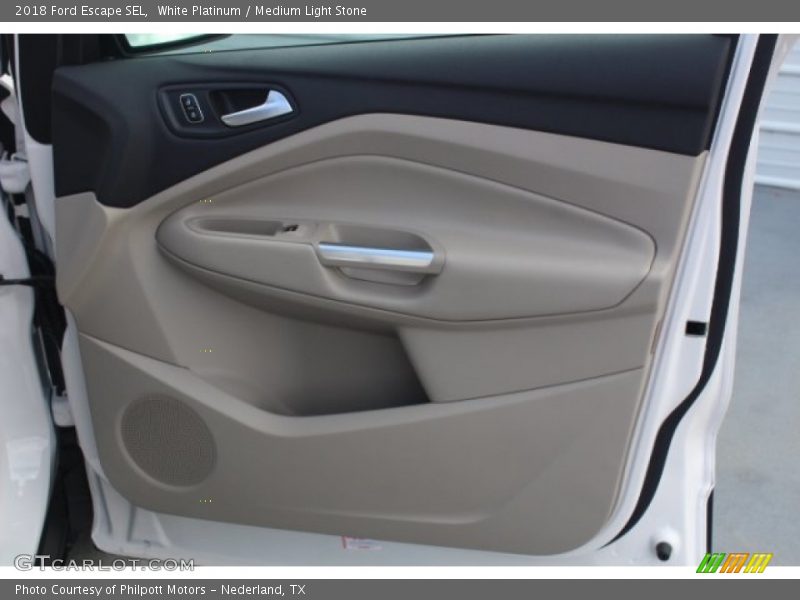 White Platinum / Medium Light Stone 2018 Ford Escape SEL