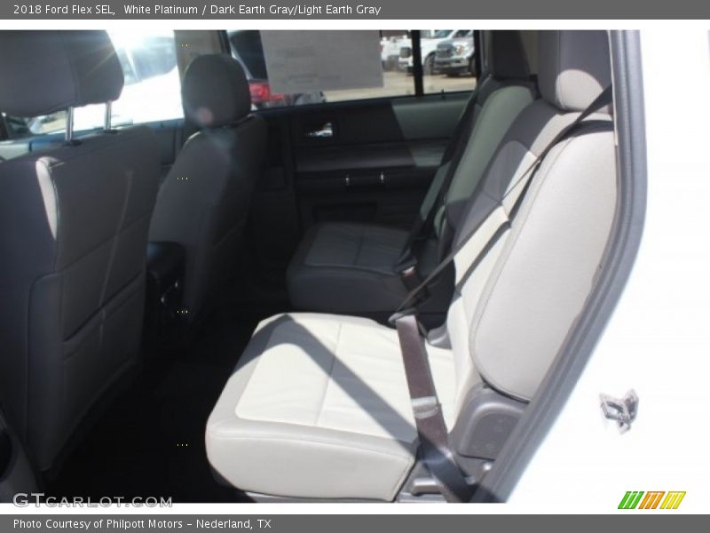 White Platinum / Dark Earth Gray/Light Earth Gray 2018 Ford Flex SEL