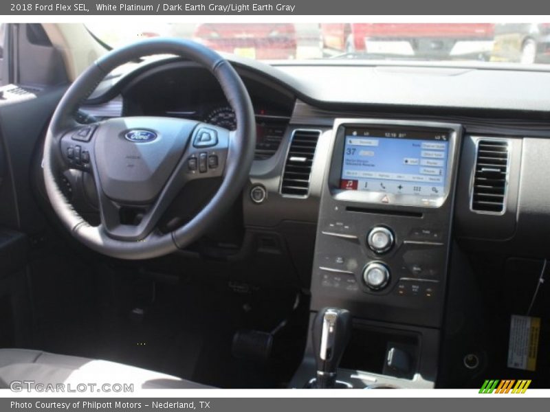 White Platinum / Dark Earth Gray/Light Earth Gray 2018 Ford Flex SEL