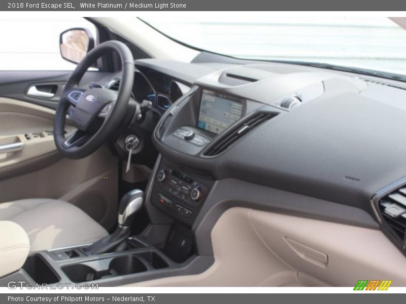White Platinum / Medium Light Stone 2018 Ford Escape SEL