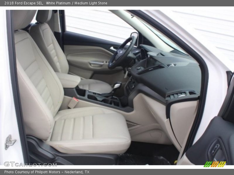 White Platinum / Medium Light Stone 2018 Ford Escape SEL