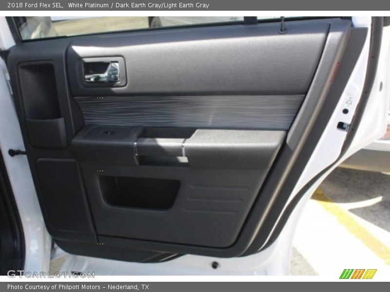 White Platinum / Dark Earth Gray/Light Earth Gray 2018 Ford Flex SEL