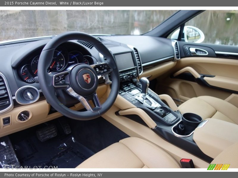 White / Black/Luxor Beige 2015 Porsche Cayenne Diesel