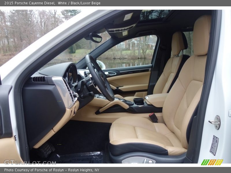 White / Black/Luxor Beige 2015 Porsche Cayenne Diesel