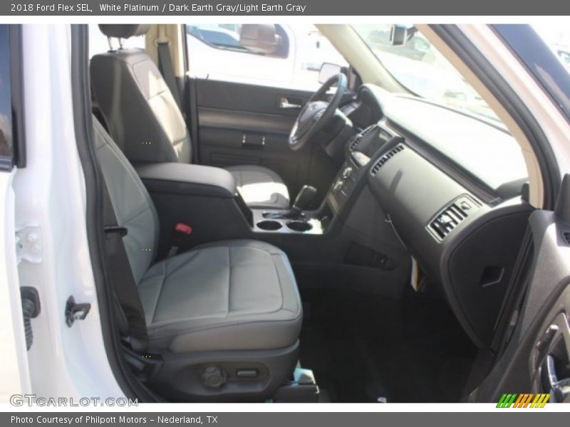 White Platinum / Dark Earth Gray/Light Earth Gray 2018 Ford Flex SEL
