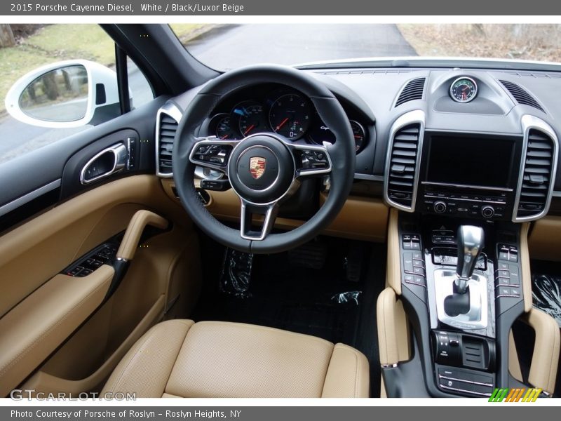 White / Black/Luxor Beige 2015 Porsche Cayenne Diesel