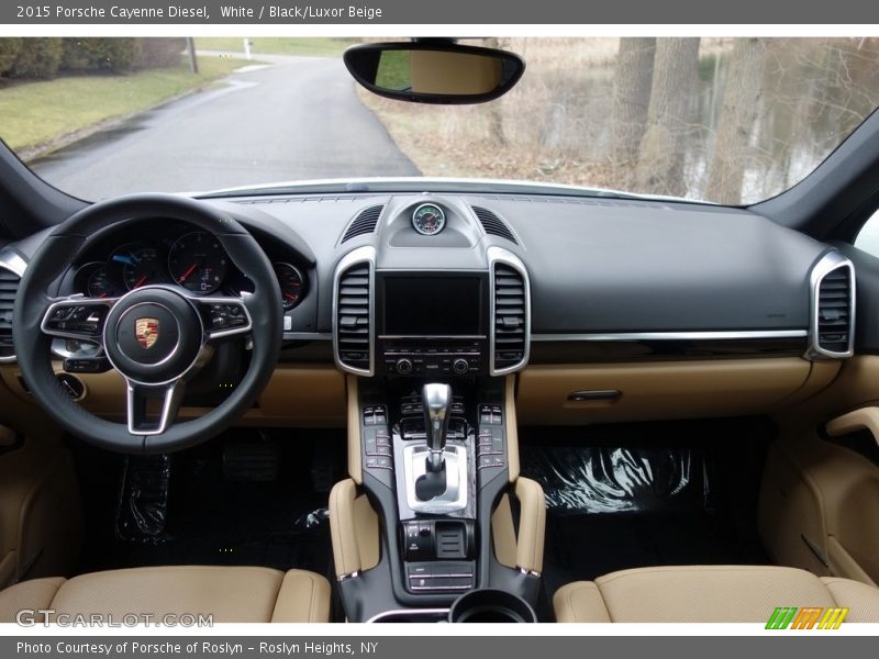 White / Black/Luxor Beige 2015 Porsche Cayenne Diesel