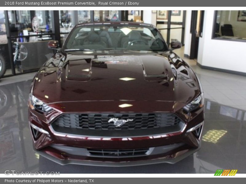 Royal Crimson / Ebony 2018 Ford Mustang EcoBoost Premium Convertible