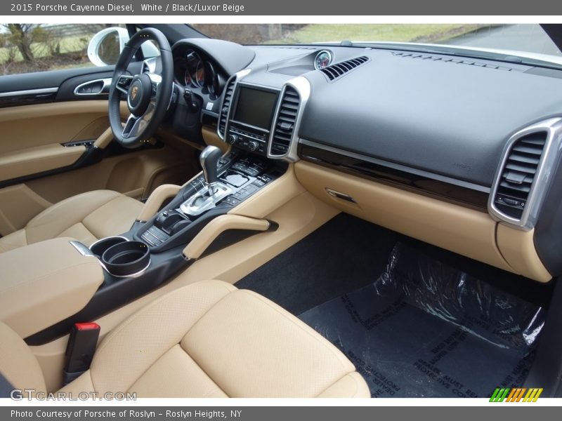 White / Black/Luxor Beige 2015 Porsche Cayenne Diesel