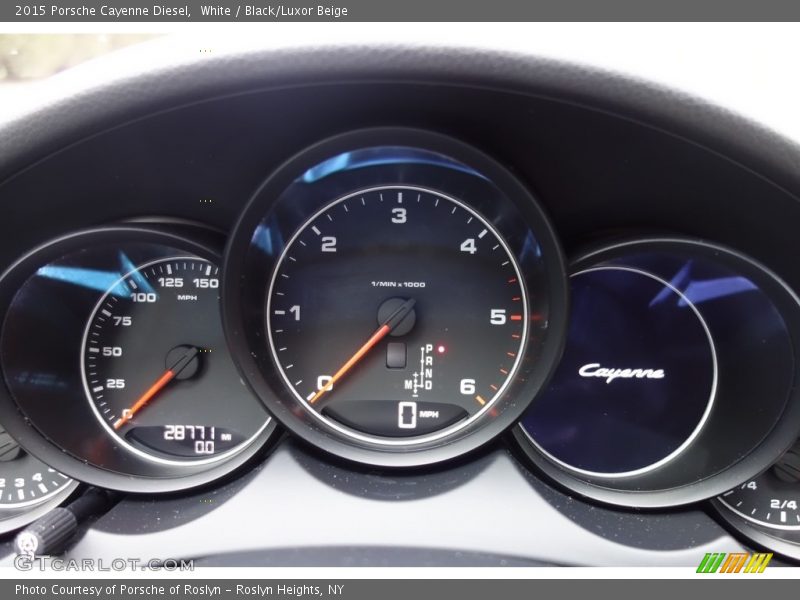 White / Black/Luxor Beige 2015 Porsche Cayenne Diesel