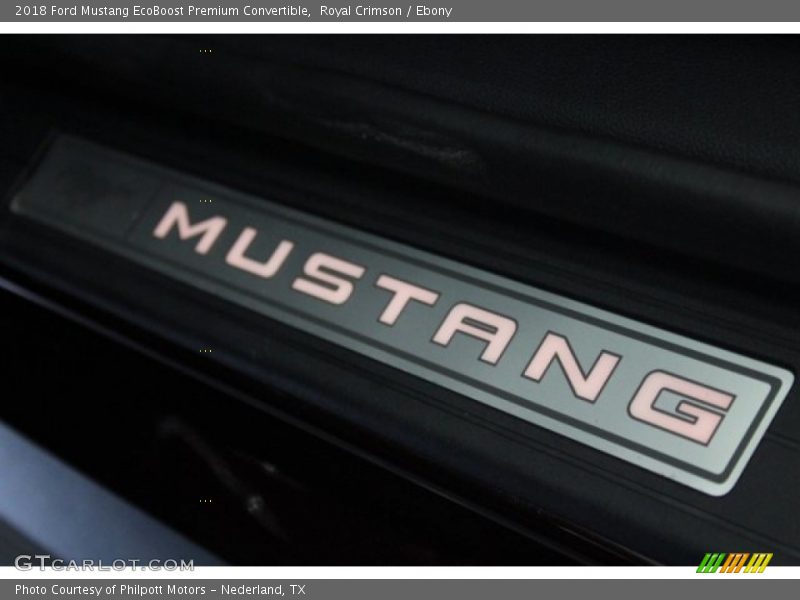 Royal Crimson / Ebony 2018 Ford Mustang EcoBoost Premium Convertible