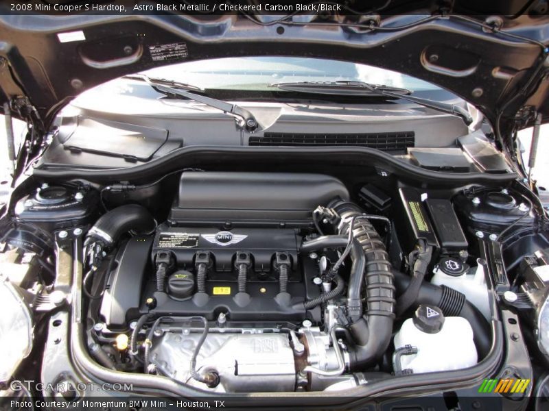 Astro Black Metallic / Checkered Carbon Black/Black 2008 Mini Cooper S Hardtop