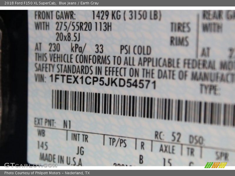 Blue Jeans / Earth Gray 2018 Ford F150 XL SuperCab