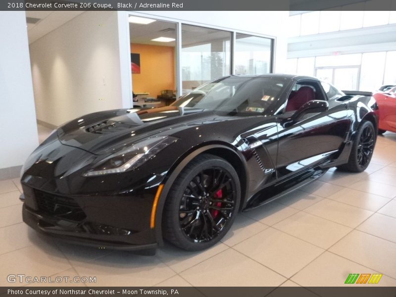 Black / Adrenaline Red 2018 Chevrolet Corvette Z06 Coupe
