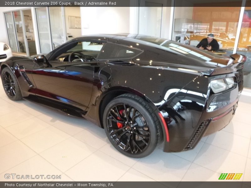 Black / Adrenaline Red 2018 Chevrolet Corvette Z06 Coupe