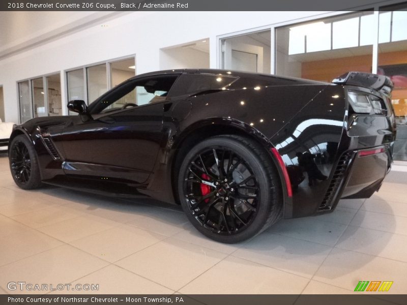 Black / Adrenaline Red 2018 Chevrolet Corvette Z06 Coupe