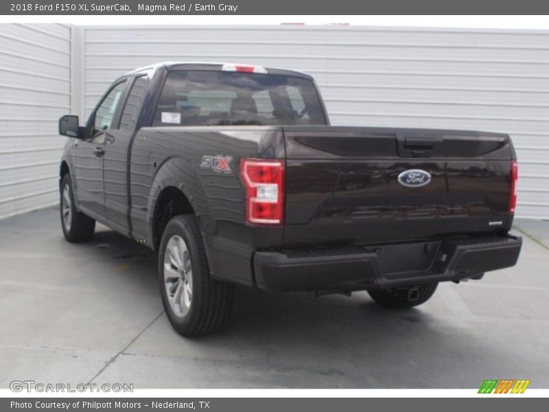 Magma Red / Earth Gray 2018 Ford F150 XL SuperCab