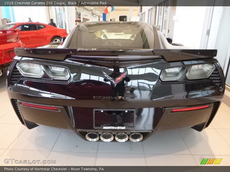 Black / Adrenaline Red 2018 Chevrolet Corvette Z06 Coupe