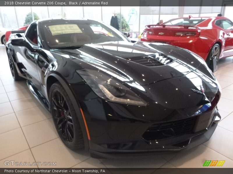 Black / Adrenaline Red 2018 Chevrolet Corvette Z06 Coupe