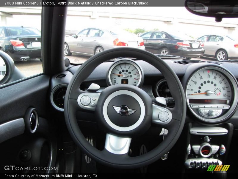 Astro Black Metallic / Checkered Carbon Black/Black 2008 Mini Cooper S Hardtop