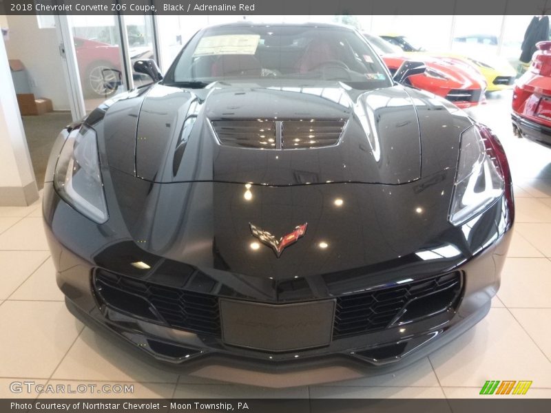 Black / Adrenaline Red 2018 Chevrolet Corvette Z06 Coupe