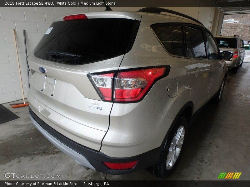 White Gold / Medium Light Stone 2018 Ford Escape SE 4WD