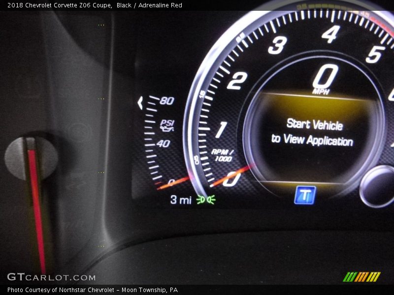 Black / Adrenaline Red 2018 Chevrolet Corvette Z06 Coupe