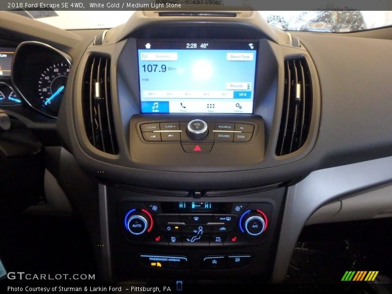 White Gold / Medium Light Stone 2018 Ford Escape SE 4WD