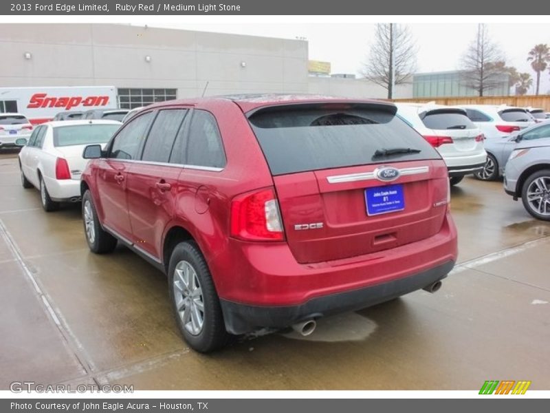Ruby Red / Medium Light Stone 2013 Ford Edge Limited