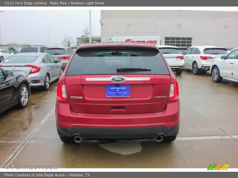 Ruby Red / Medium Light Stone 2013 Ford Edge Limited