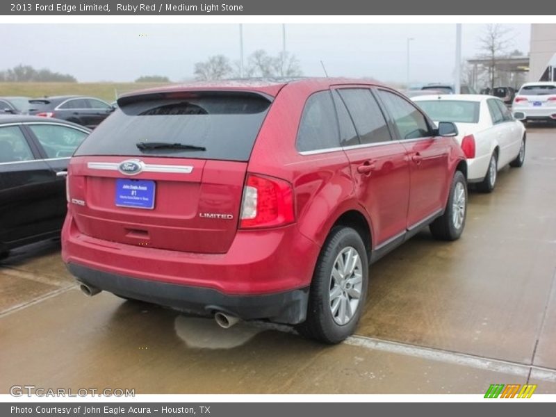 Ruby Red / Medium Light Stone 2013 Ford Edge Limited