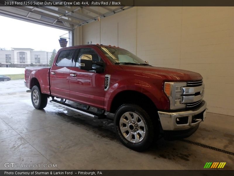 Ruby Red / Black 2018 Ford F250 Super Duty Lariat Crew Cab 4x4