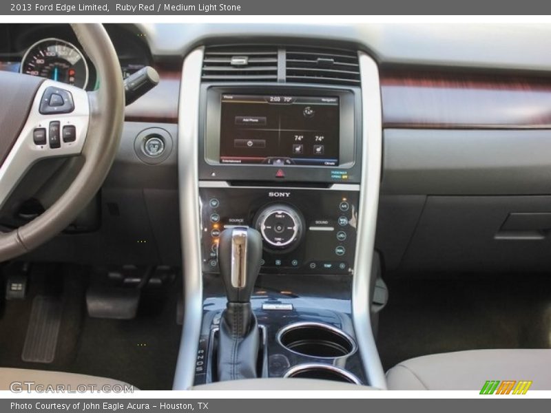 Ruby Red / Medium Light Stone 2013 Ford Edge Limited