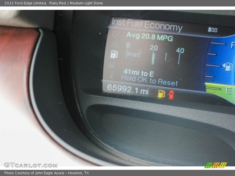 Ruby Red / Medium Light Stone 2013 Ford Edge Limited
