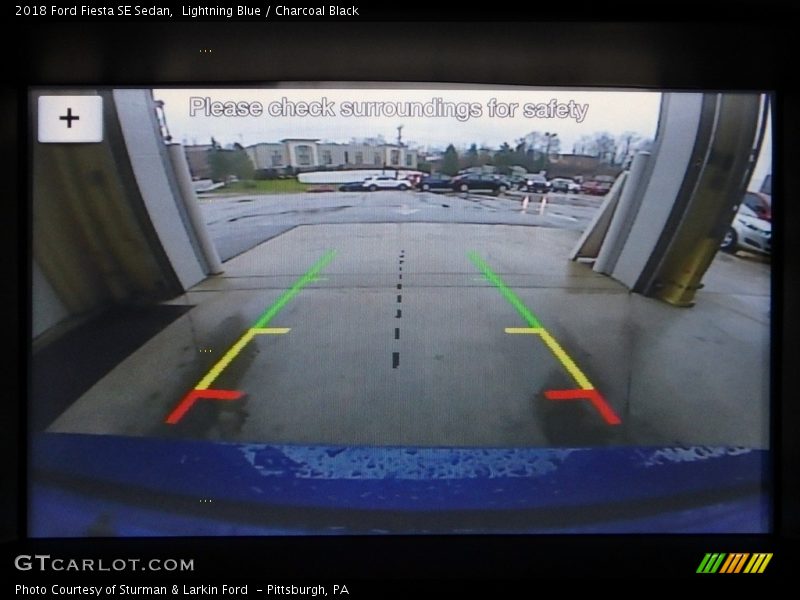 Lightning Blue / Charcoal Black 2018 Ford Fiesta SE Sedan